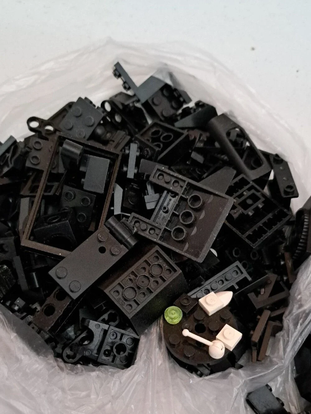 Lego Black Assorted Building Bricks and Vehicle Pieces